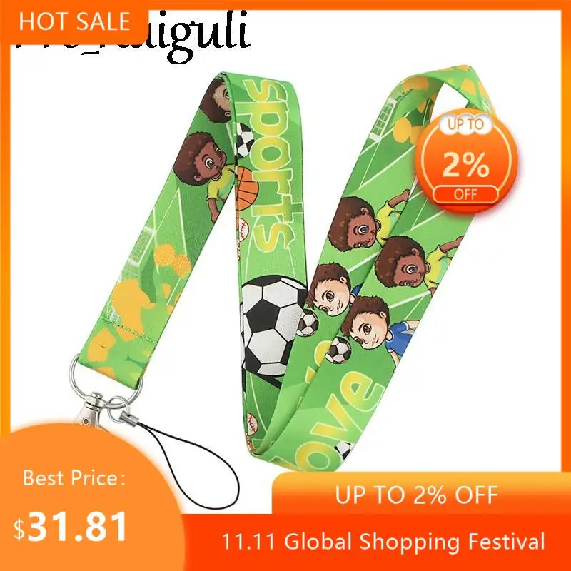

30 шт. Футбол брелок ремешки удостоверение личности держатель Id карты Пасс тренажерный зал мобильный телефон держатель значка ключевой реме...