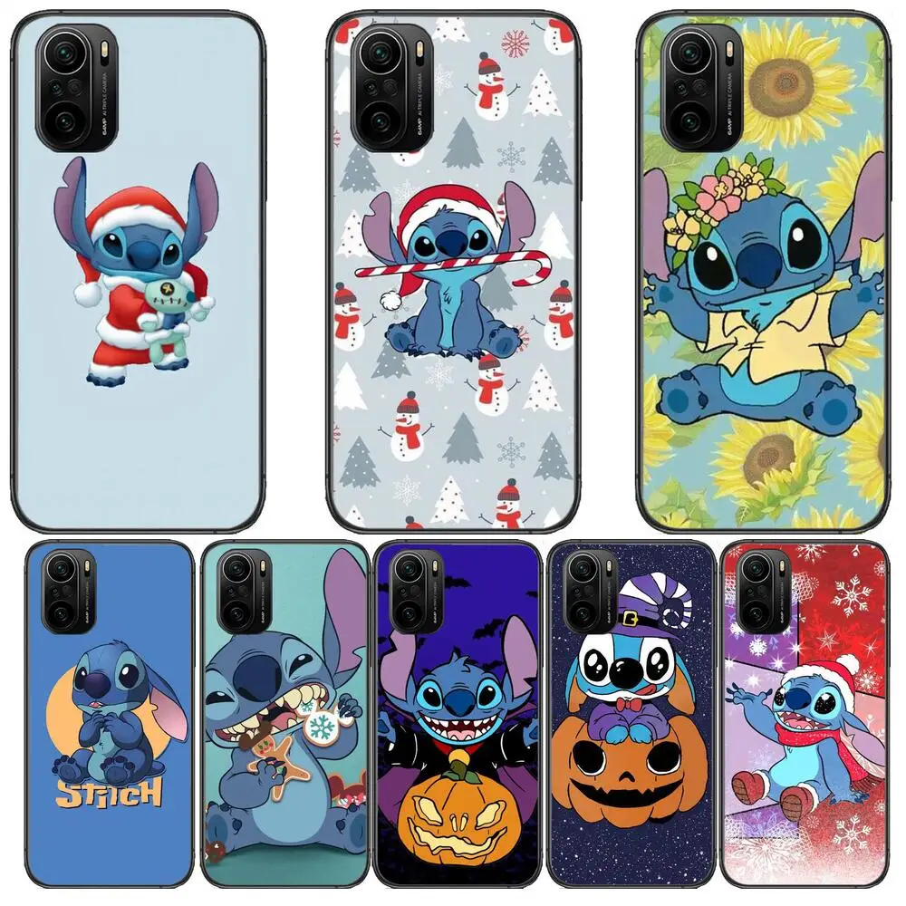 

Disney Stitch Phone Case For xiaomi redmi POCO F1 F2 F3 X3 Pro M3 9C 10T Lite NFC Black Cover Silicone Back Prett mi 10 ultra co