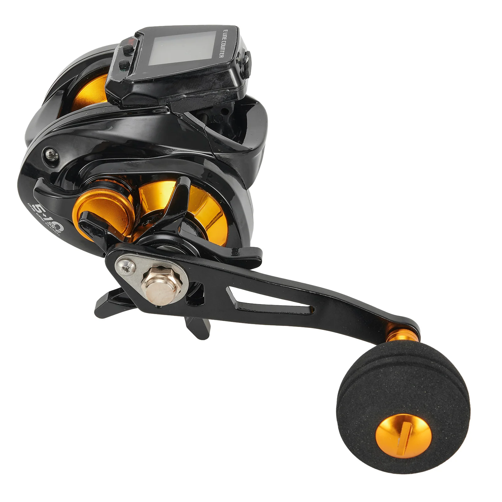 

Fishing Reel Rafting and Baitcasting Fishing Reel with Digital Line Counter and 5+1 Ball Bearings 10kg Brake Force