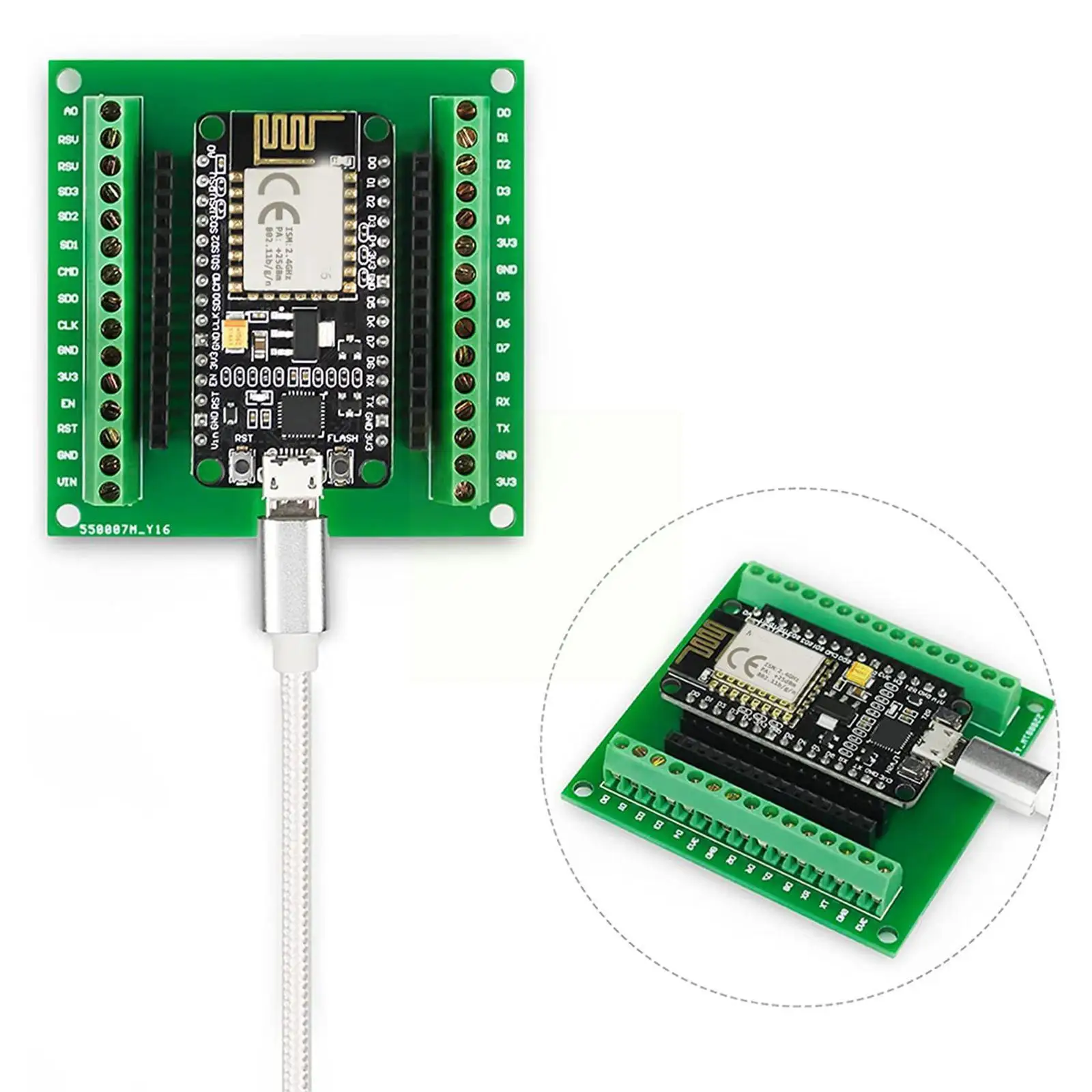 

Esp8266 разрывная плата Gpio 1 в 2 для Esp8266 Esp-12e Nodemcu, макетная плата, совместимая с зеленым M6z1