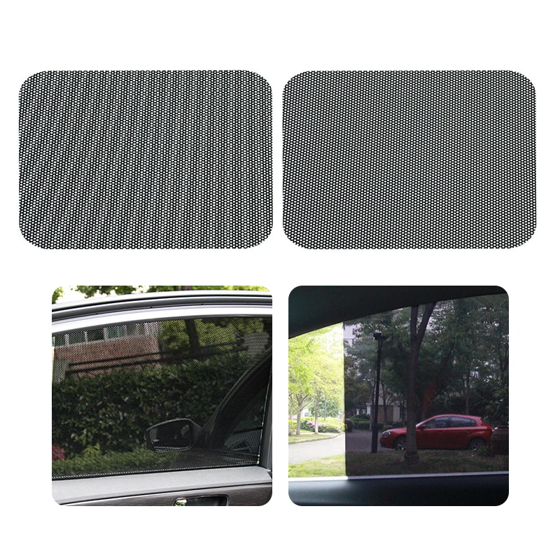 

2pcs Universal PVC Car Window Sunshades Electrostatic Sticker Car Styling Car Sunroof Solar Film Shade UV Protector Accessories