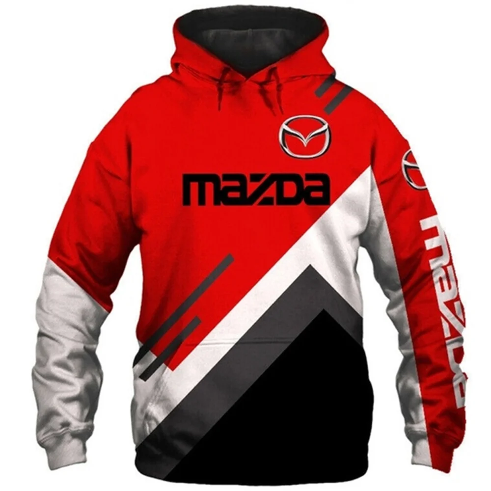 

Novo logotipo do carro 3d impresso hoodie corrida uniforme zíper hoodie harajuku dos homens de grandes dimensões roupas esportiv