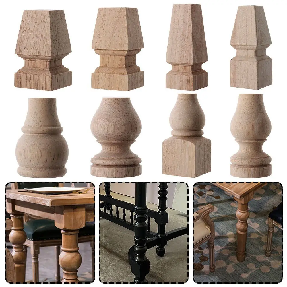 

European Style Solid Wood Carved Furniture Foot Legs Cabinet Seat Feets Vintage Home Decor Decoration Accessories