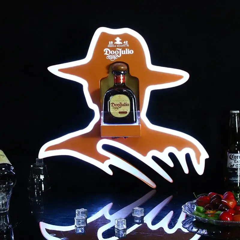 Золотой DONJULIO двойной держатель 1942 бутылка текилы Presenter светящийся Шампанский