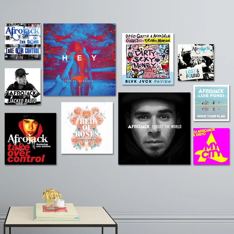 

Afrojack Dj Album Poster Sticker Rock Music Bars Live House Wall Decor Singer Star Photo Music Instrument Store Art Decoration