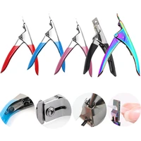 born pretty nail art clipper acrylic false tips edge cutters scissor trimmer colorful rainbow stainless steel nail tool manicure