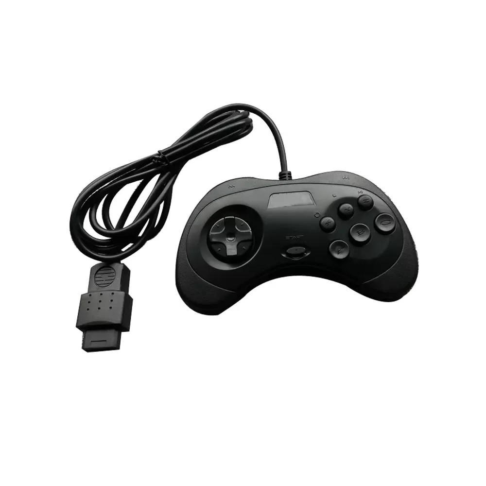 

High quality Black Wired Game controller for SEGA Saturn SS console white black clear color
