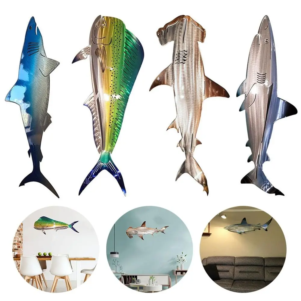 

Geometric Wall Ornament Shark Art Hanging Decor High-quality Shark Craft for Home Shopping Mall Patio Pool