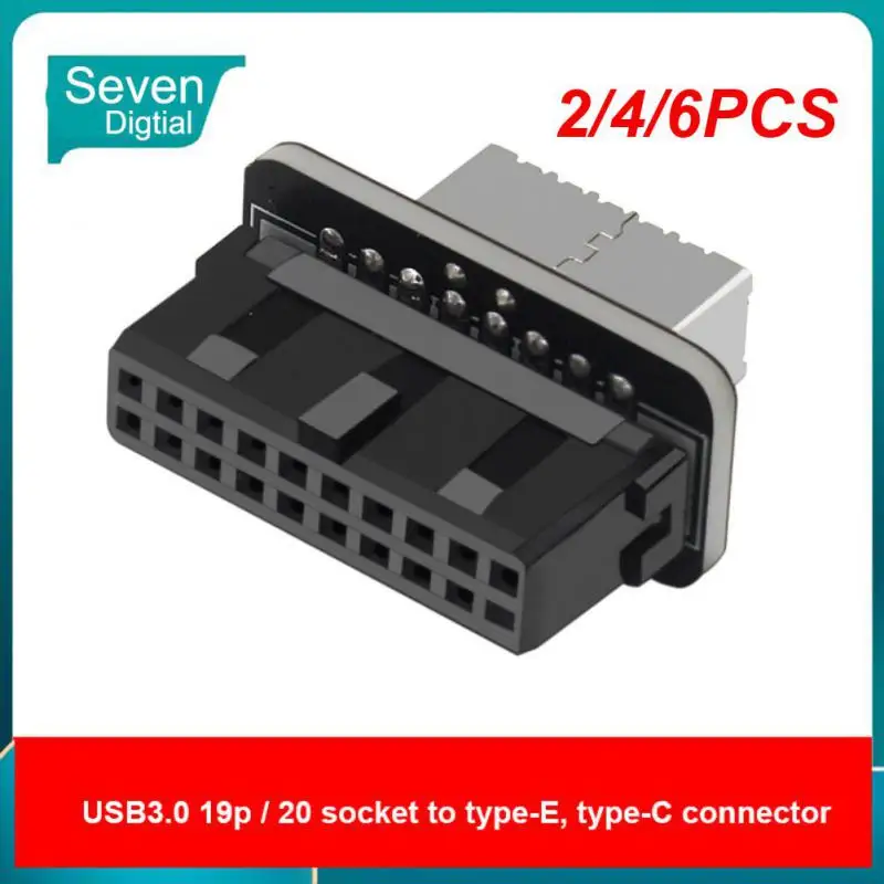 

2/4/6PCS Usb3.0 / 3.1 Usb3.019p / 20p Turn Type-e90 Degree Adapter Stable Motherboard 19pin Interface 10cbps Typec Plug-in Port