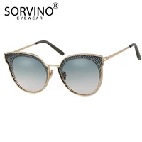 sorvino retro luxury cat eye sunglasses women 2022 shades brand designer fashion big 90s pink green brown gold sun glasses p407