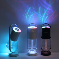 2022new magic shadow humidifier 360 degree mist spray projector lamp ultrasonic cool mist maker aroma diffuser usb humidificador