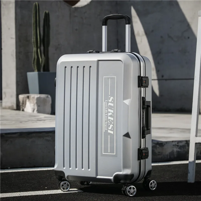 New Fashion 20 Inch Aluminum Frame Sturdy And Durable Suitcase, Large Capacity Universal Wheel Password Suitcase
