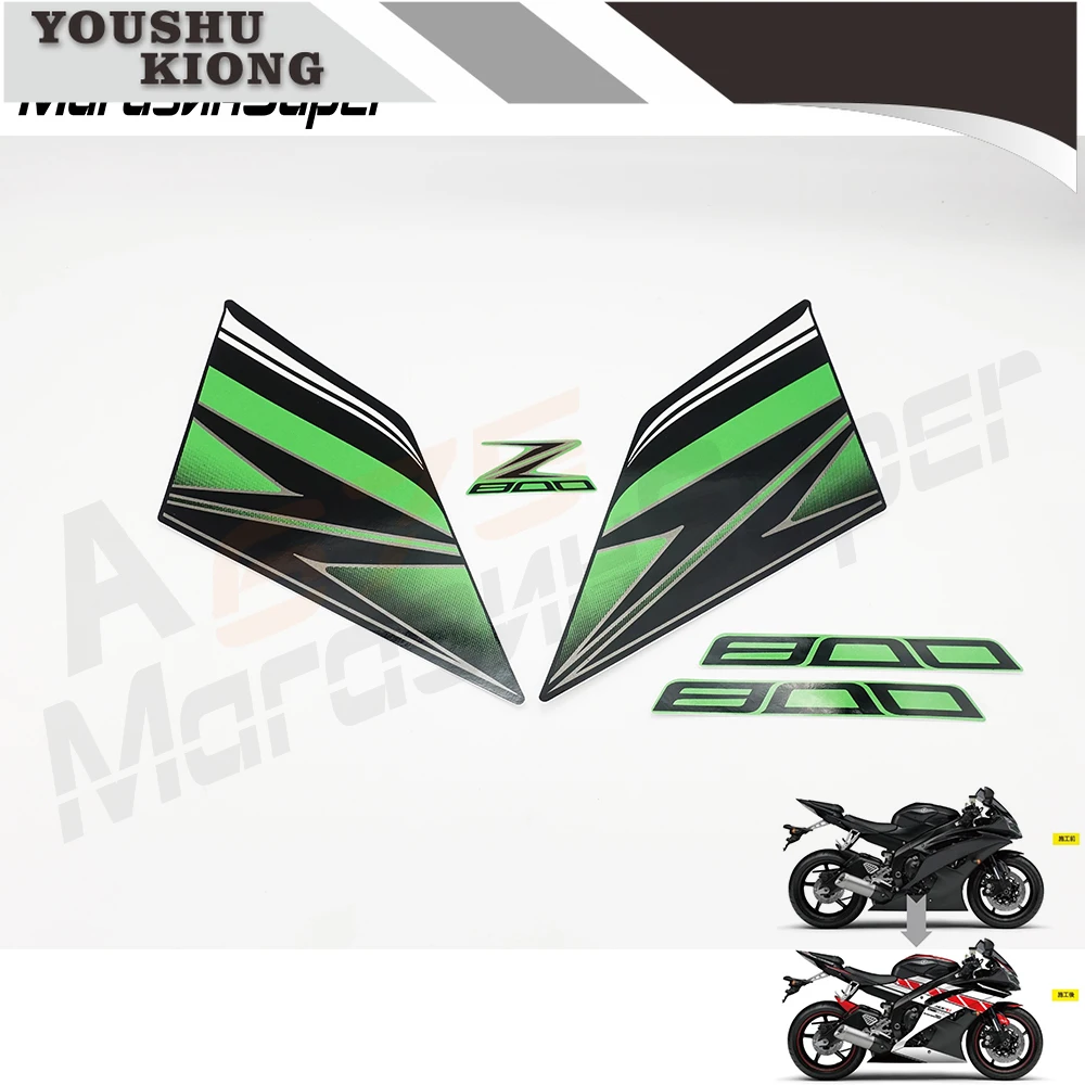 

Трафаретная печать на мотогонке, обтекательная наклейка на мотоцикл, наклейки на Kawasaki Z800 800 2013 2014 2015 2016