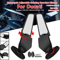 motorcycle for ducati panigale 959 969 v2 v4 899 1199 rs panigale rearview mirrors wind wing adjustable rotating side mirrors