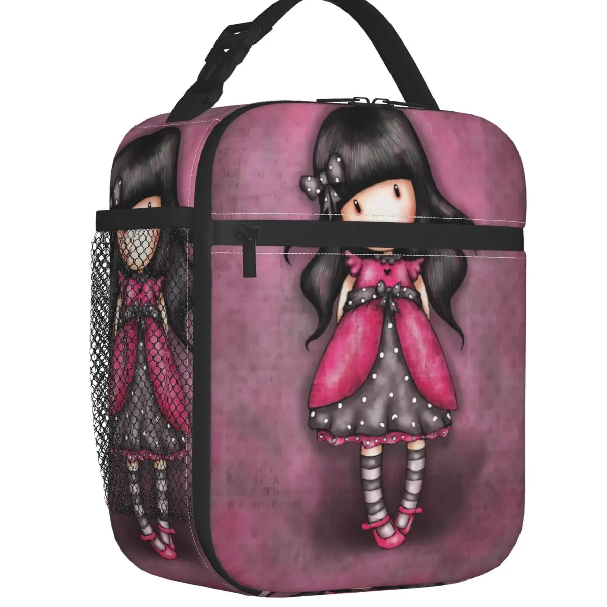 Santoro Gorjuss Doll Insulated Lunch Bags for Women Anime Girl Resuable Cooler Thermal Bento Box Work School Travel