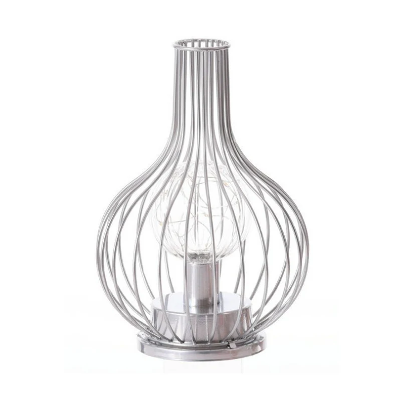 

LED lantern iron art table lamp hip flask bottle lamp decoration copper wire shape kettle lamp room creative LED night light dec