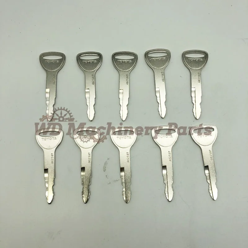 

10PCS A62597 Key 57591-23330-71 For Toyota Forklift Fork-Lift Heavy Equipment Starter Switch