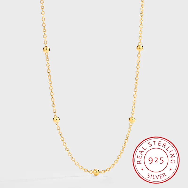 Цепочка женская под серебро 925 пробы с жемчугом классическая простая цепь до