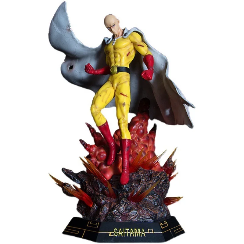 

43cm GK ONE PUNCH MAN figure LK Saitama action figure with HOT light PVC model toy for gifts