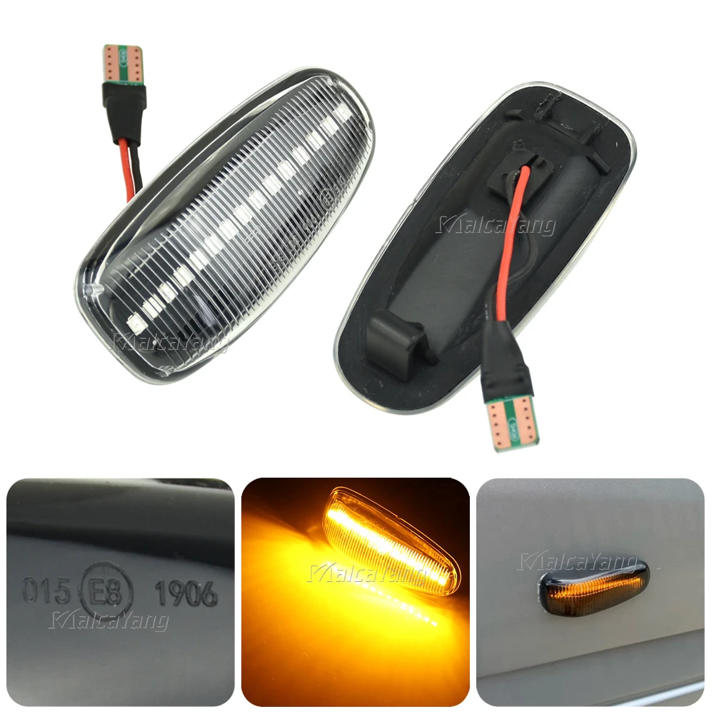Фонари с динамическим поворотным сигналом боковые габаритные огни для Mercedes Benz