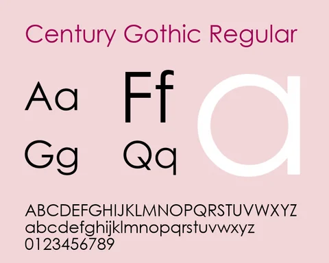 Gothic regular шрифт
