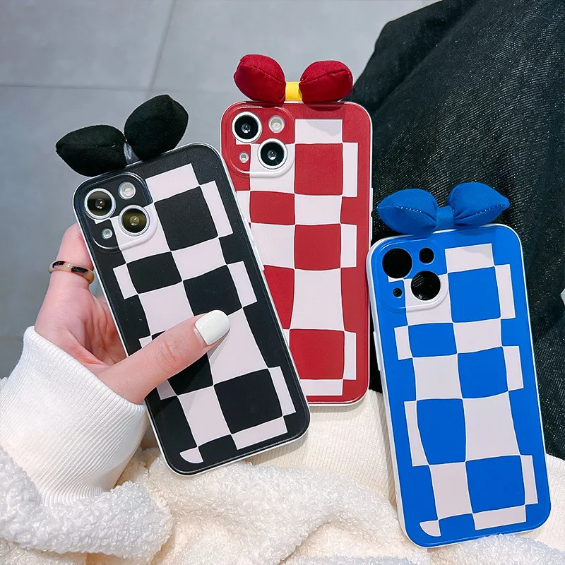 

Cute Bow-knot Girls iPhone Case For iPhone 11 12 13 Mini Pro ProMax X XR XS Max Mini 7 8 Plus Girls Lovely Silicone Cover Case