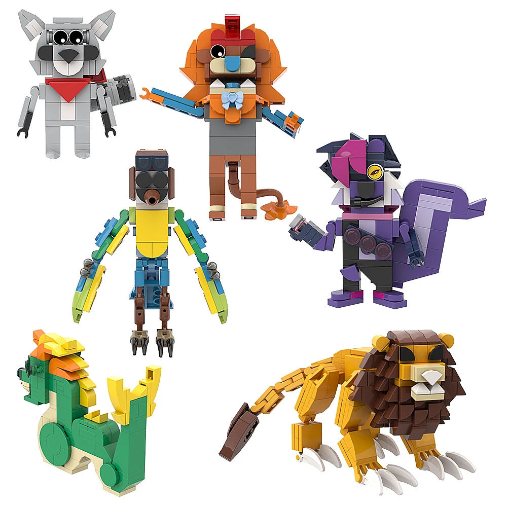 Gobrick MOC игра ужасов парк Индиго строительные блоки режим исследования фигурки