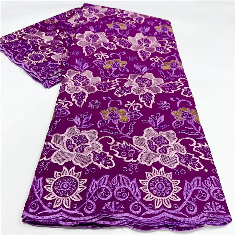 

5 ярдов, высокое качество, 100% хлопок, кружево, мягкая и легкая ткань, вышивка, африканская швейцарская вуаль, популярный Дубайский стиль