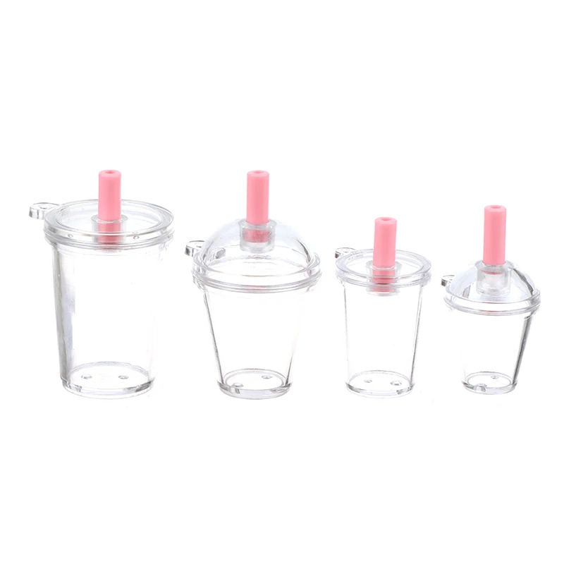 

5Pcs Mini Cup Coffee Cup Dollhouse Miniature Simulation Plastic Cake Ice Cream Cups for 1/6 Doll Kitchen Toys