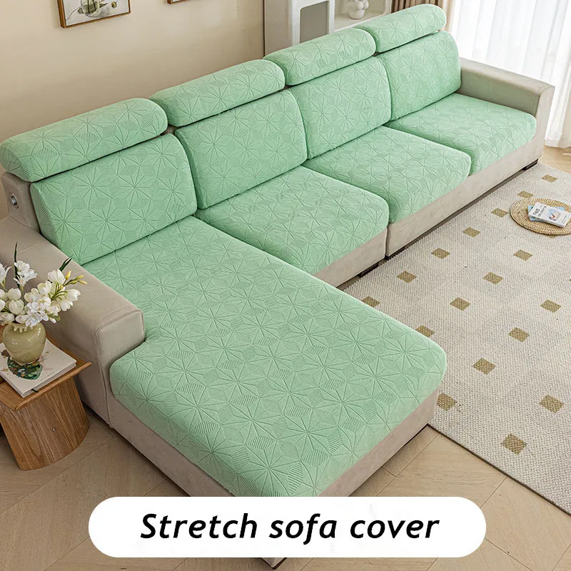 

Elastic All-around Sofa Cover Universal Backrest Headrest Cover All-season Universal Dust-proof Anti-slip Sofa Cushion Covers