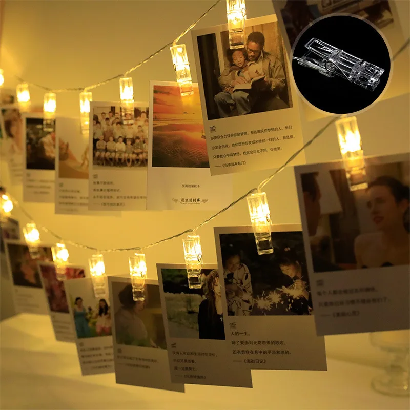 

Светодиодные фонари 3M Фото зажим USB LED Сказочные фонари Батарея для работы с Garland Спальня Семейная вечеринка Свадьба Рождественские украшения