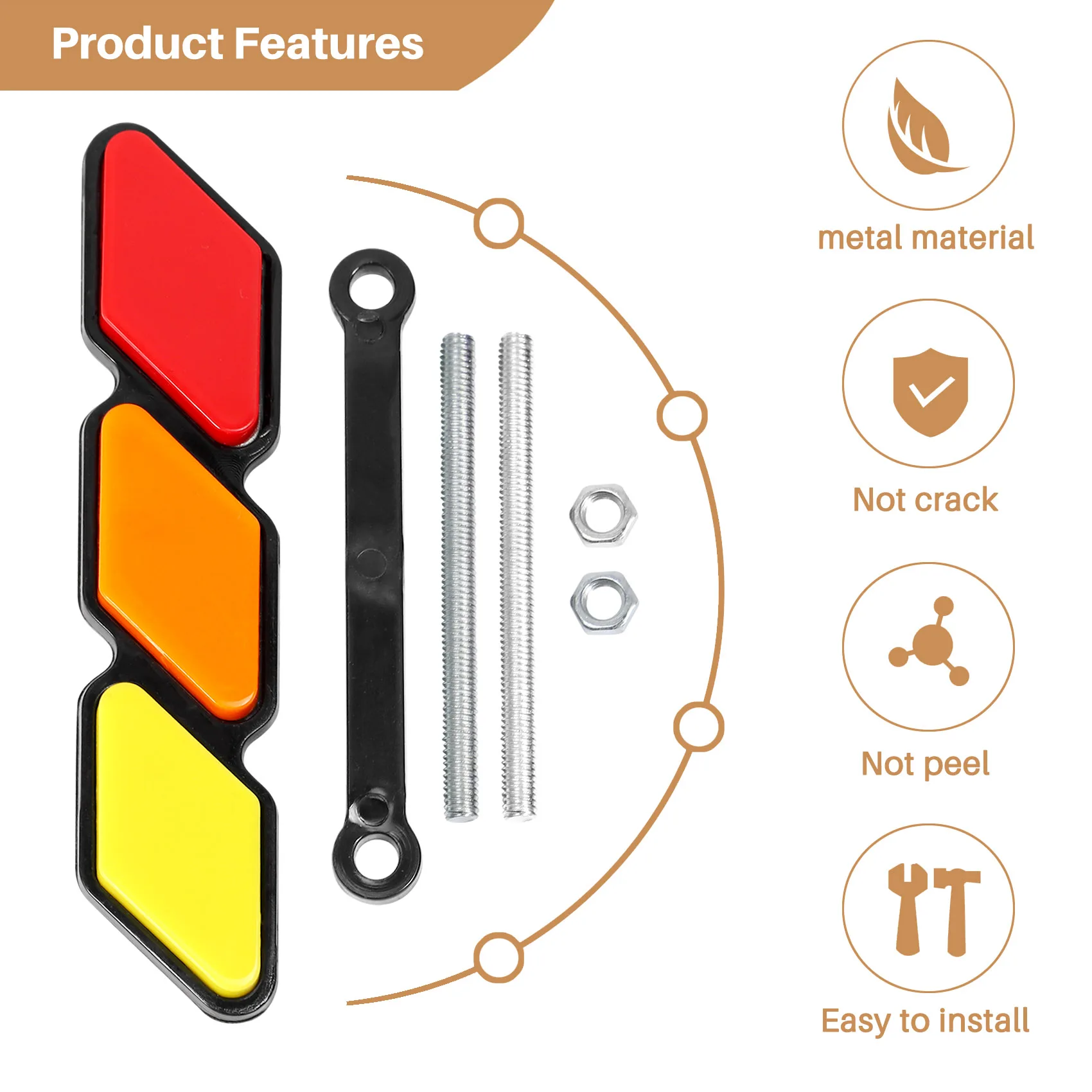 Трехцветная эмблема на переднюю решетку для Toyota Tacoma 4runner Highlander RAV4