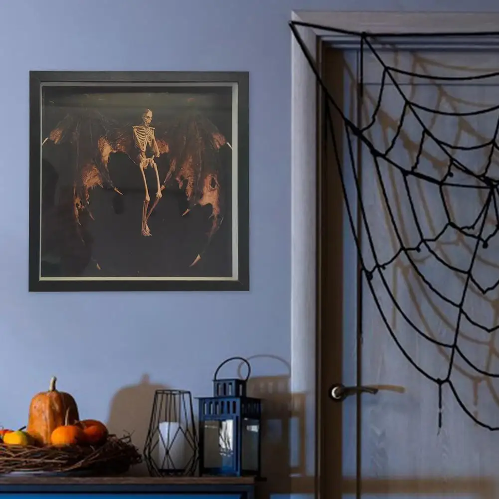 Украшение из смолы в виде летучей мыши скелета темный таинственный декор