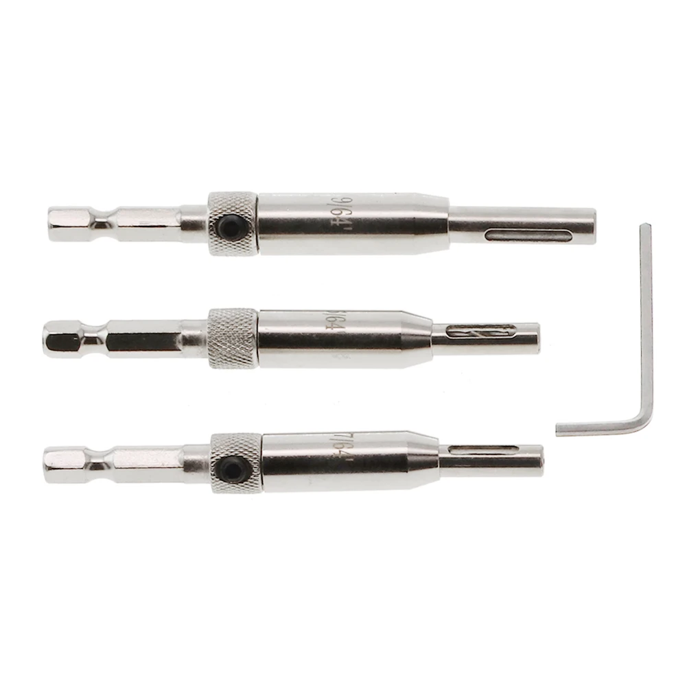 

Power Tool Part And Accessories Self Centering Hinge Drill Bits Set Door Cabinet Pilot Holes High-speed Steel Hex Groove Wrench