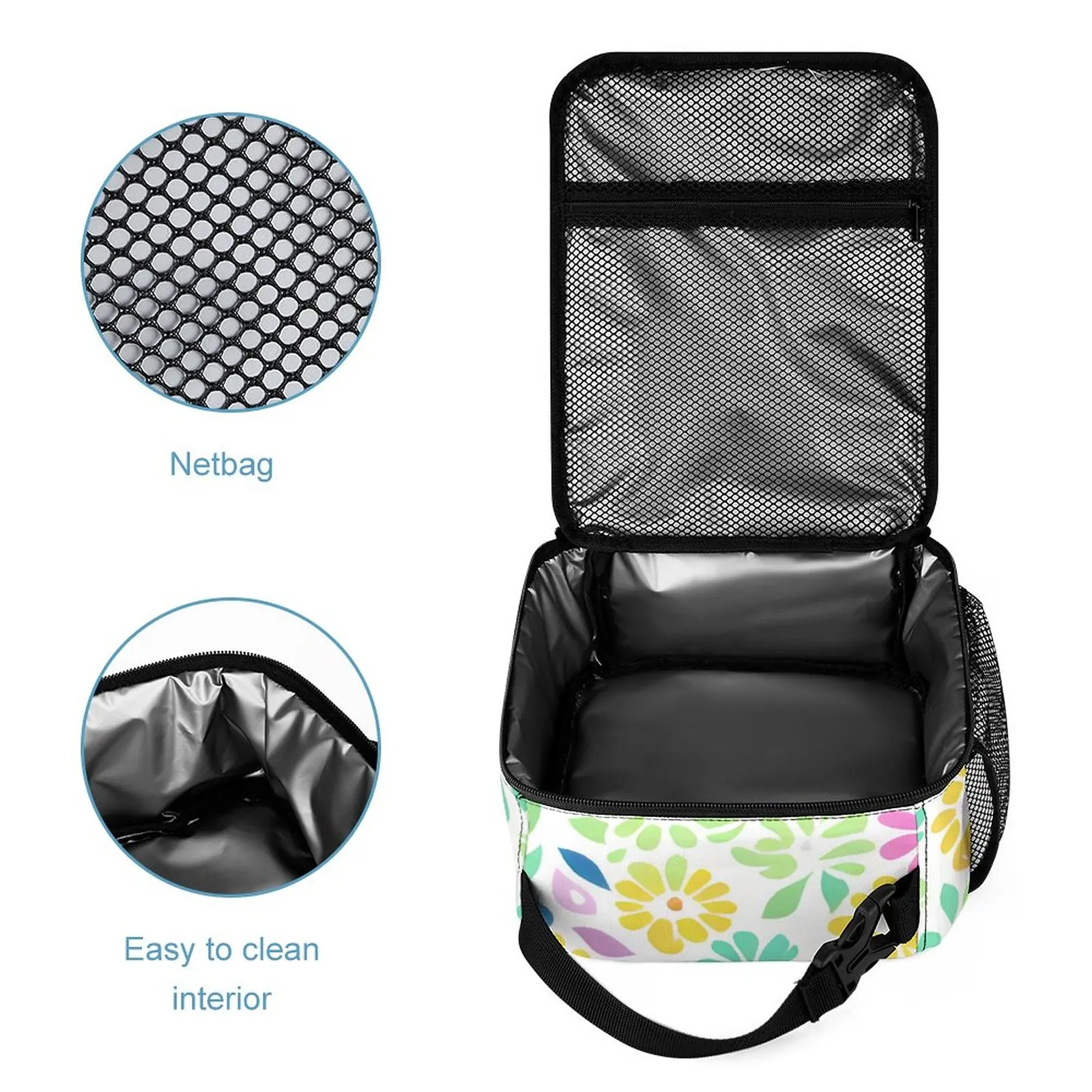 3PCS/Set Backbags for Travel Schoolbag Lunch Bag Pencil Case Floral Backpack with Hands-Free Umbrella Mochila