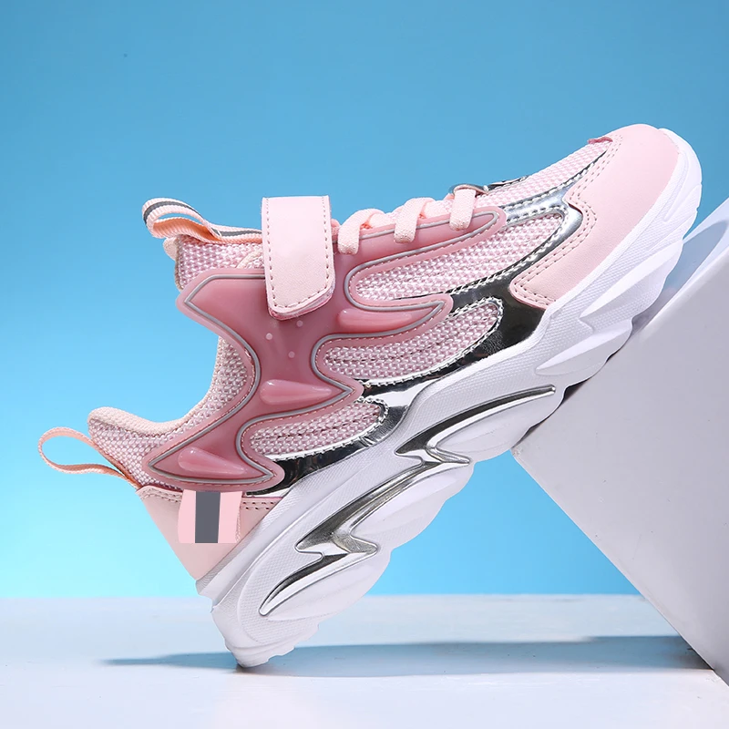 

Кроссовки Детские сетчатые Нескользящие, кожаные, дышащие, повседневная обувь для мальчиков и девочек, школьные, мягкие, весенние