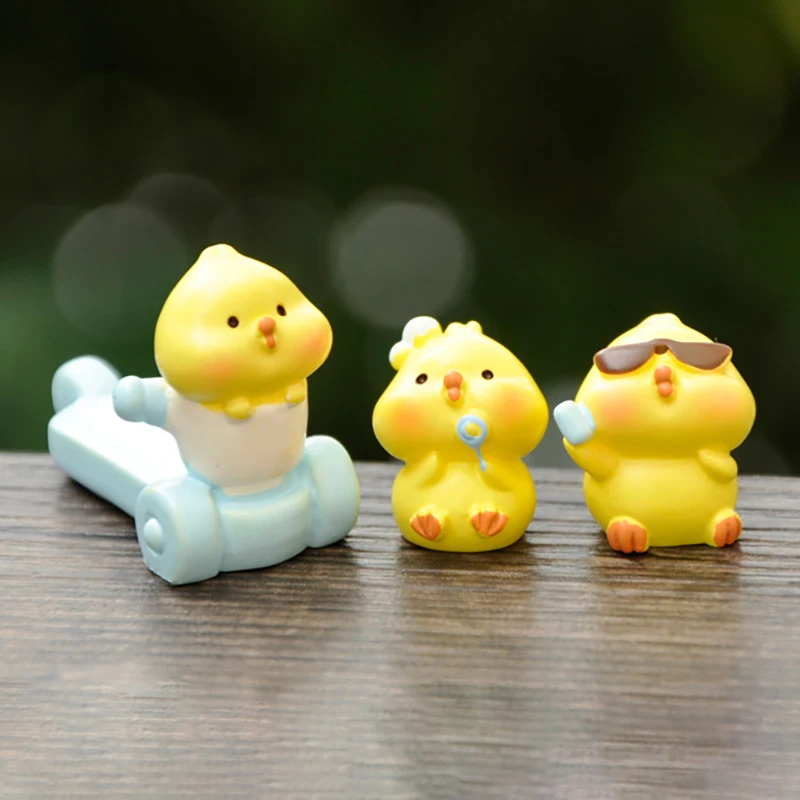 Автомобильные аксессуары милые мини-смола курица украшение интерьера