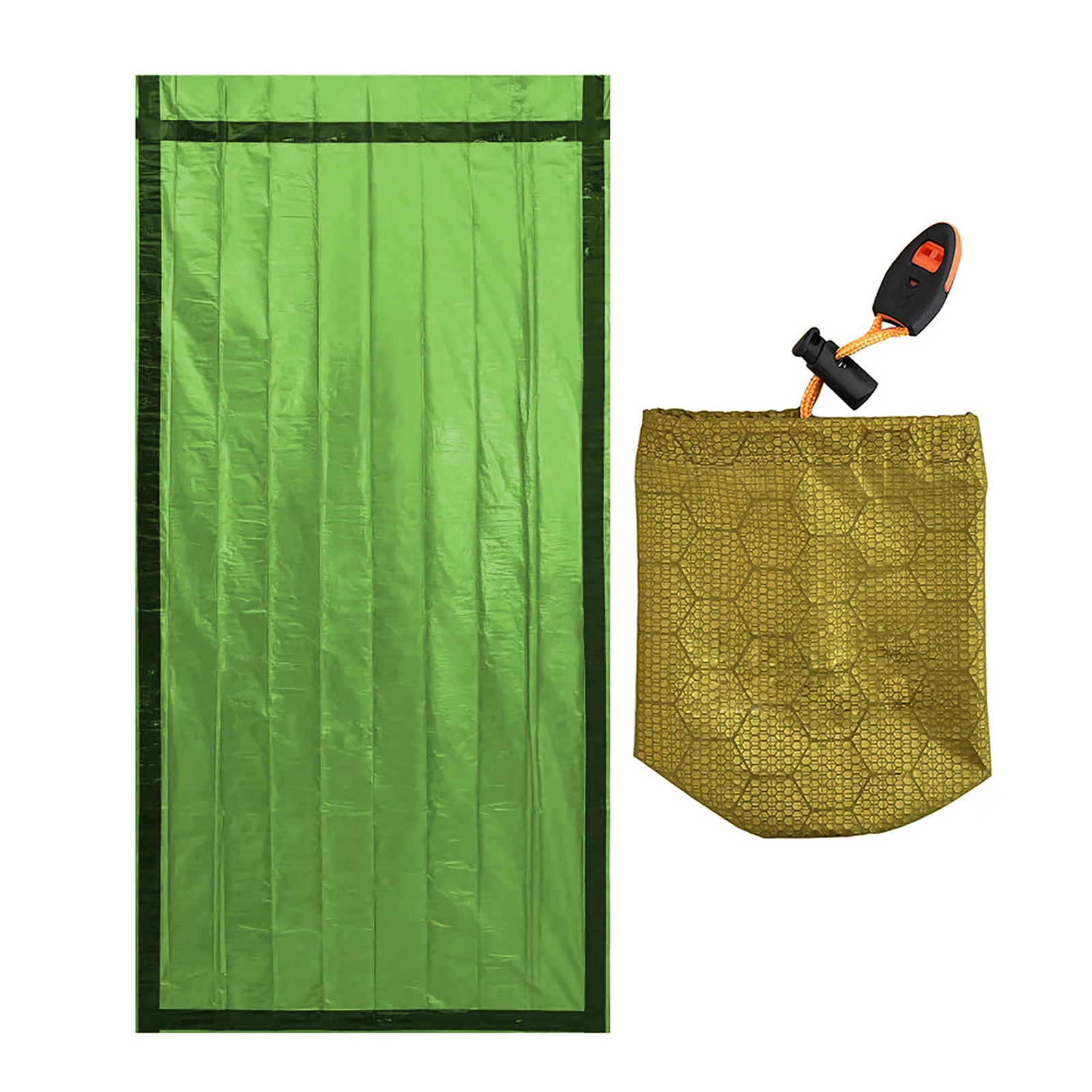 

Survival Sleeping Bag Lightweight Portable Bivy Sack Camping Sleeping Bags Compact Thermal Blanket with Metallic Coating Adults