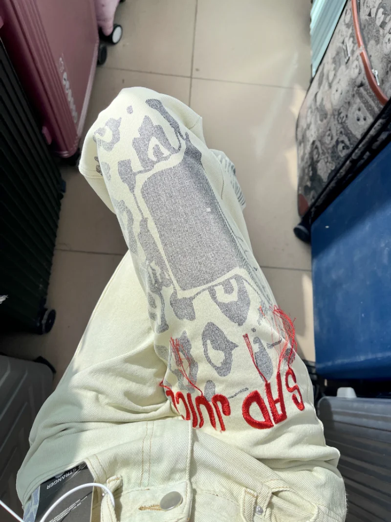 

American Retro Letter Embroidery Ankle-Length Pants Denim High Waist Straight Jeans Woman Y2k Zipper Fly Summer Hip Hop Grunge