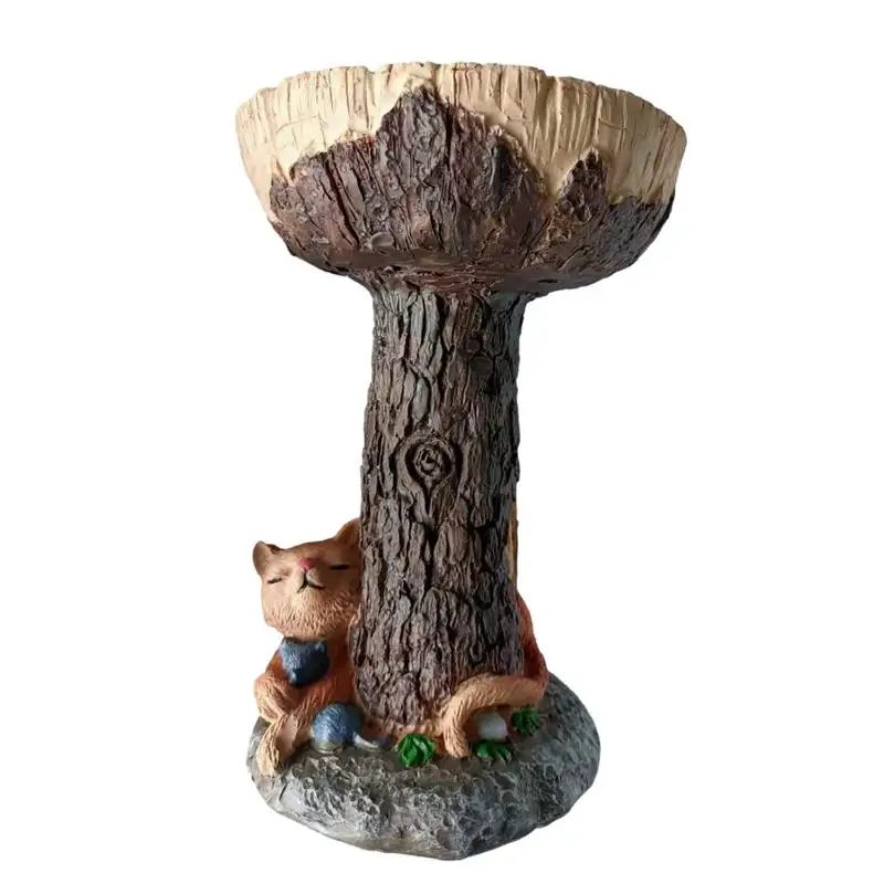 

Resin Mushroom-shaped Bird Feeder Food Dispenser Outdoor Bird Water Fountain Drinking Tool For Septic Tank Parrot Accessory