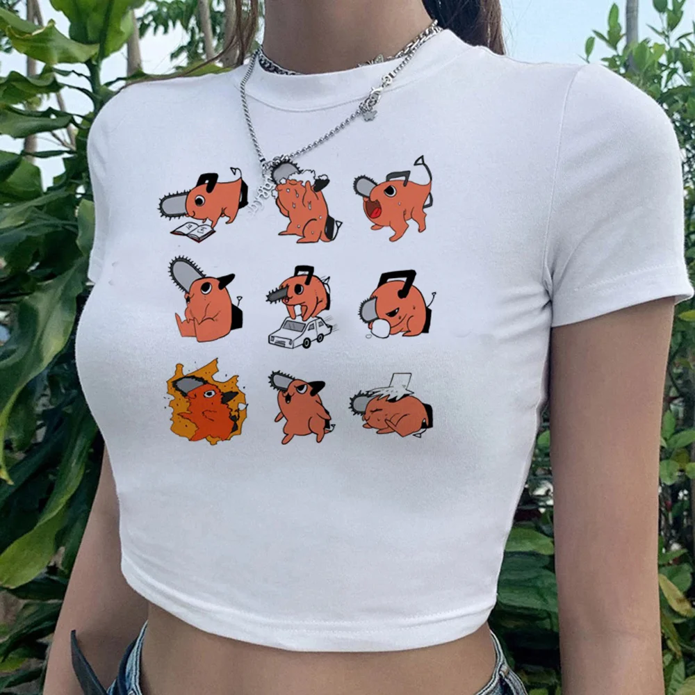 

chainsaw man graphic yk2 crop top girl fairy grunge korean fashion kawai 90s crop top cropped