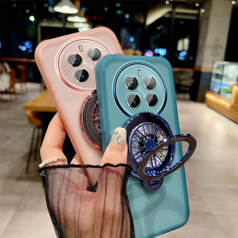 Роскошный чехол для телефона с магнитным гироскопическим кронштейном Realme 13 Pro Funda