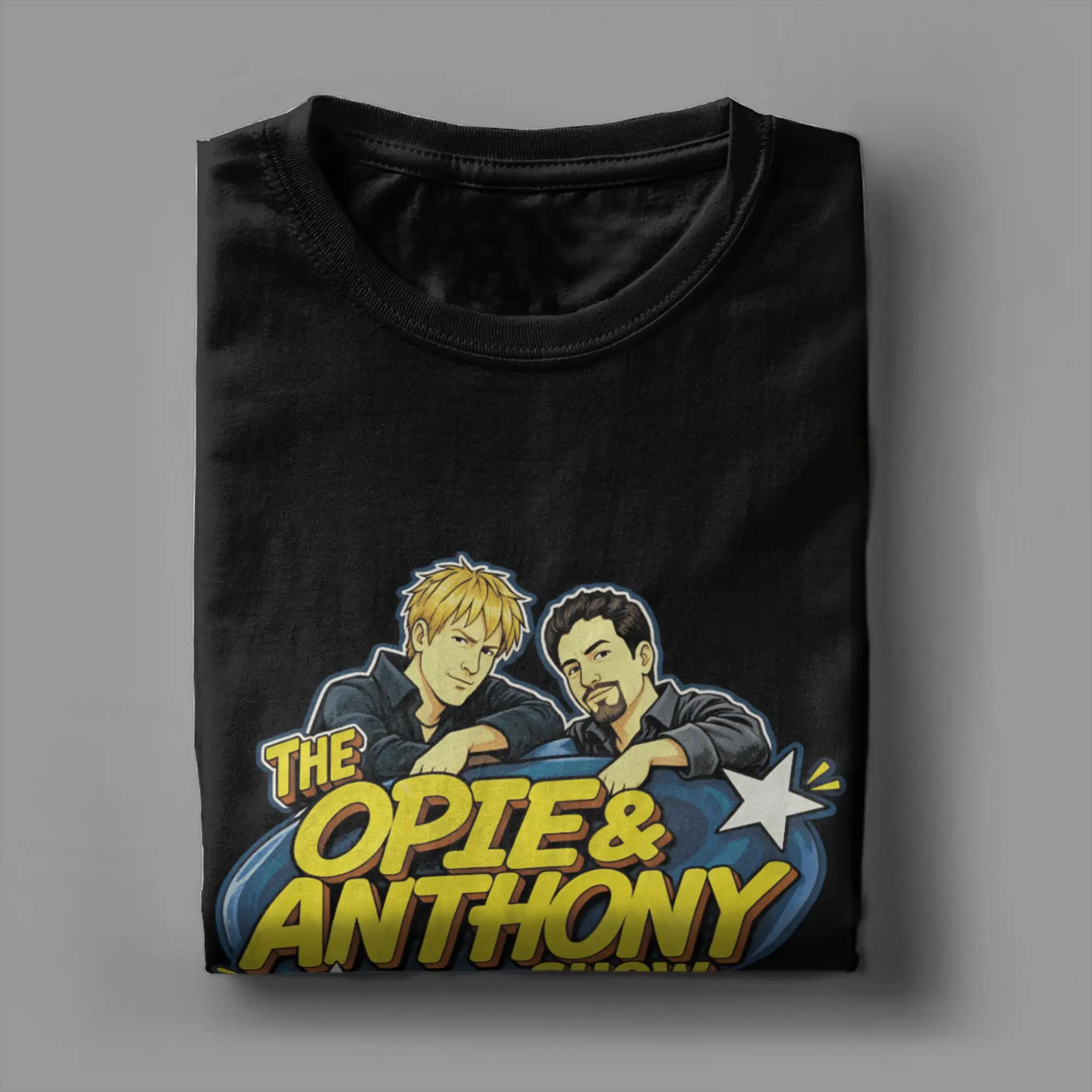 Фото Мужская футболка The Opie and Anthony Show, винтажные футболки из 100% хлопка, футболка с круглым вырезом, одежда с короткими рукавами, идея для подарка №4