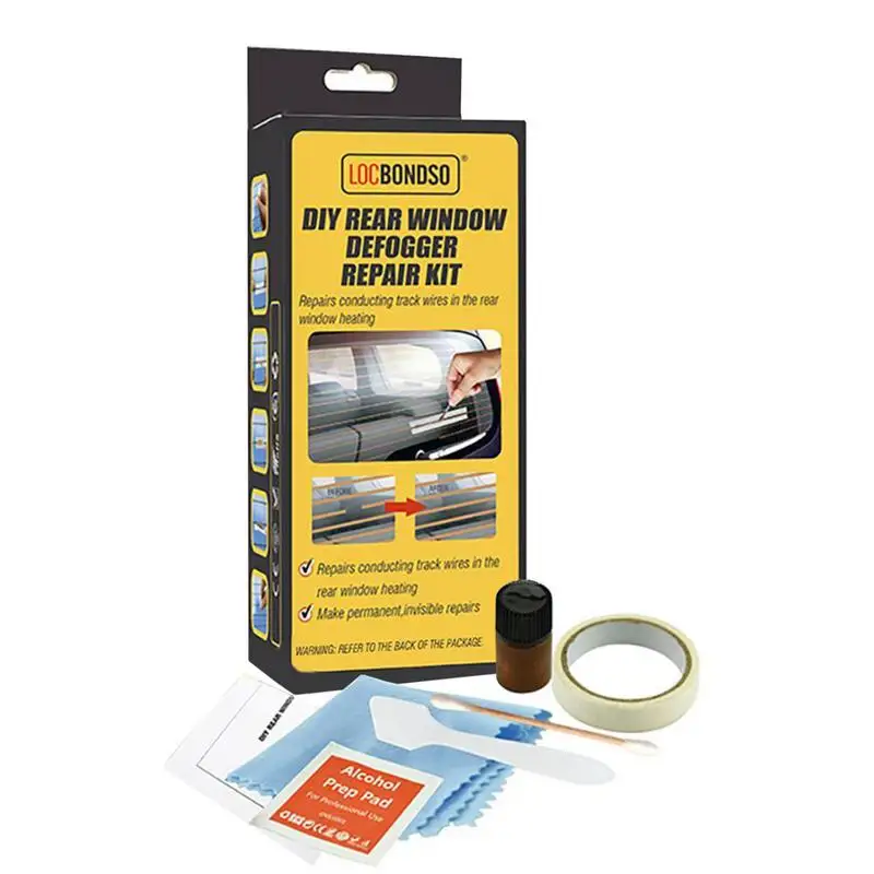 

Rear Window Defogger Repair Kit DIY Conductive Quick Repair Car Window Windshield Defogger Defroster Repair Kit Fixes Scratched