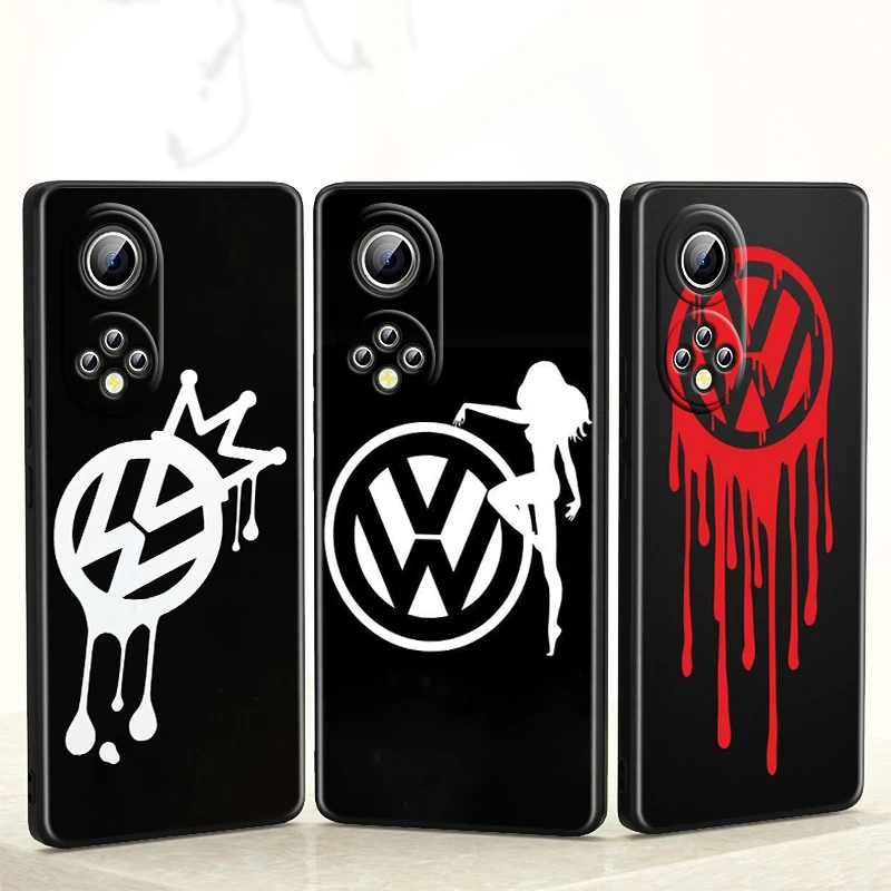 

Luxury V-Volkswagen-GTI Car for Honor 60 50 30 20 Pro Plus 5G Funda Coque Capa Magic3 Play5 5T Luxury Soft Black Phone Case
