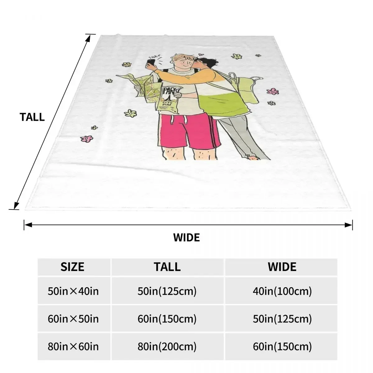 Heartstopper-Manta de franela Kawaii arcoíris Lgbt Yaoi Boy Love mantas creativas para el hogar Hotel sofá edredón