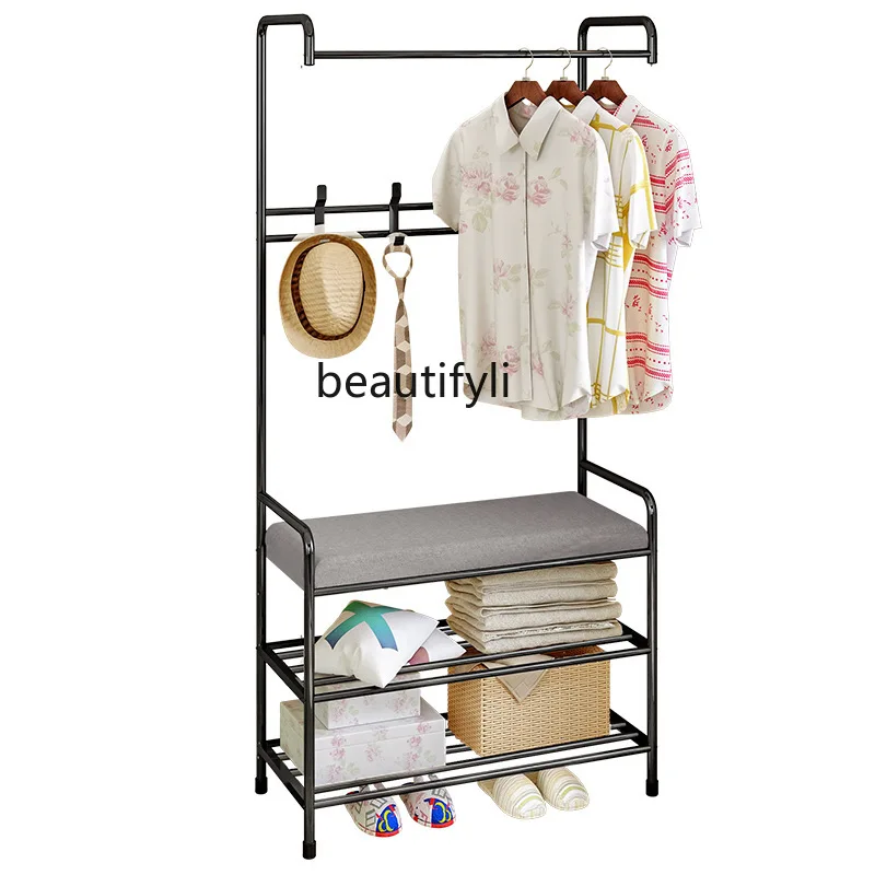 

yj Coat Rack Floor Clothes Rack Simple Hanger Rack