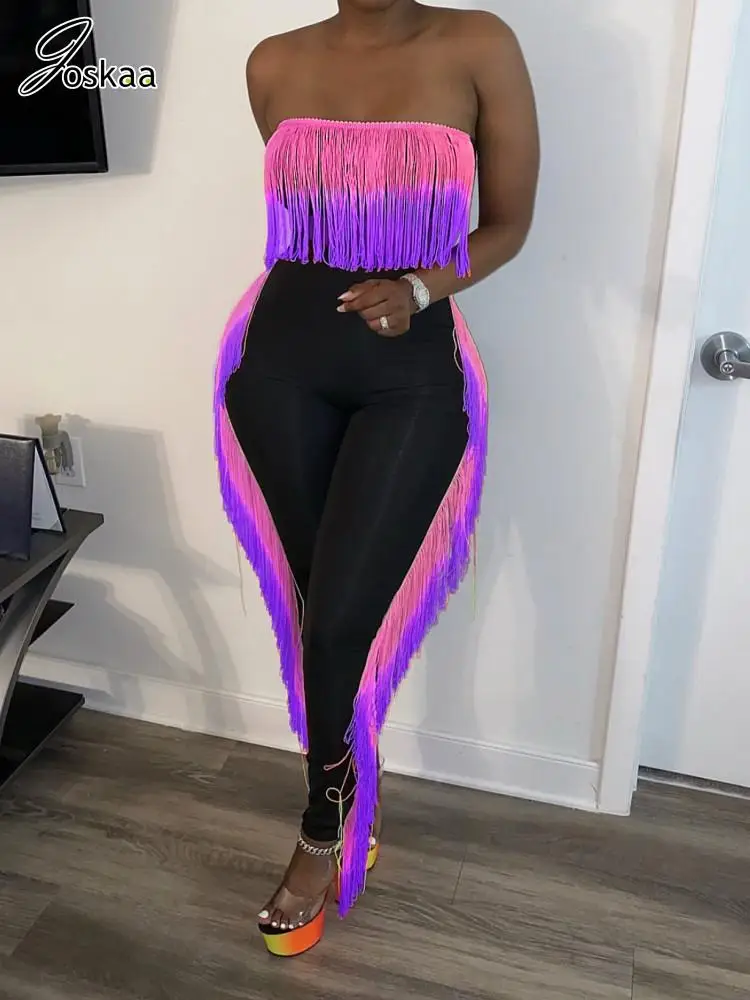 Комплект из 2 предметов Joskaa с градиентными кисточками женские сексуальные