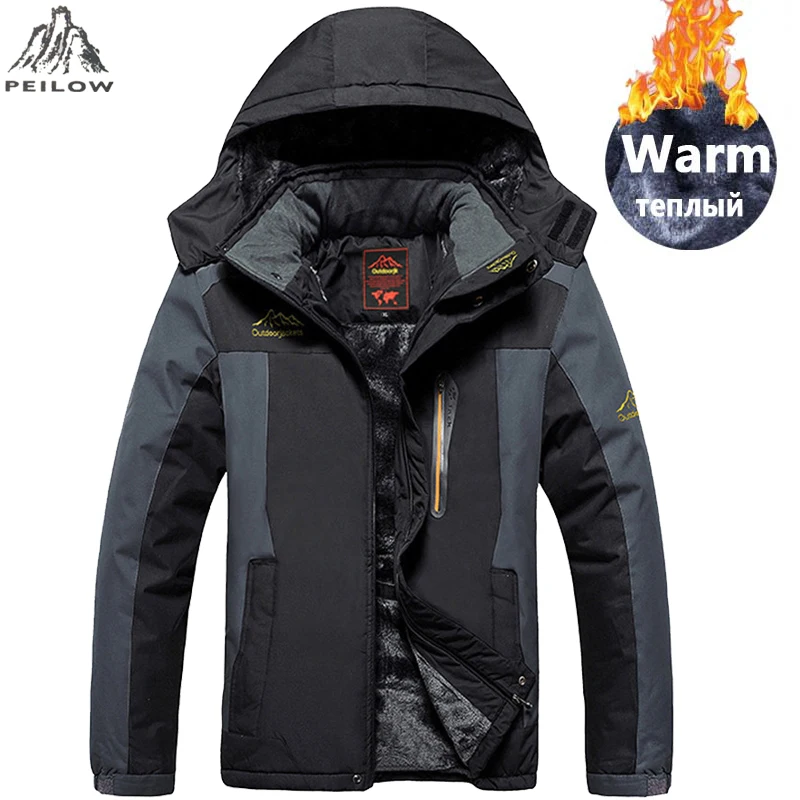 Plus size 5XL,6XL,7XL,8XL,9XL winter jacket men Waterproof windproof velvet warm parka coat Tourism Mountain snow overcoat