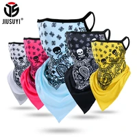 3d headband skull neck gaiter tube scarves hanging ear cover scarf breathable windproof sun face guard bandana women quick dry